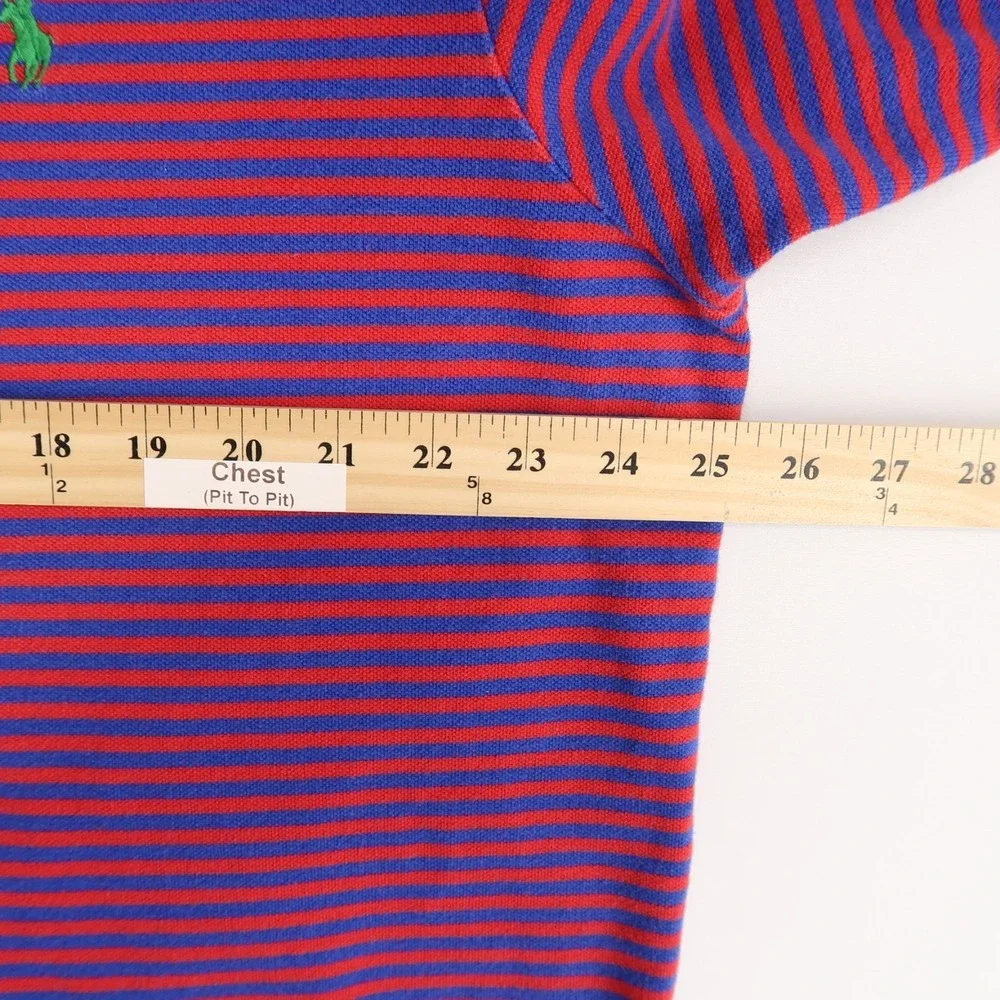 Vintage Polo Ralph Lauren Polo Shirt Men XLT  Striped Short Sleeve‎ Pique Y2K